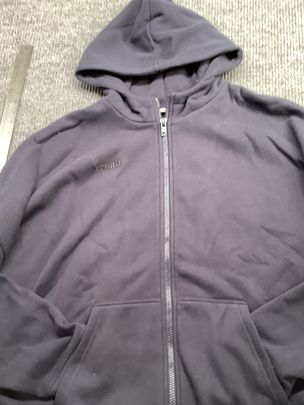 Men's Navy Full-Zip Hooded Jacket - Lightweight Everyday Layer